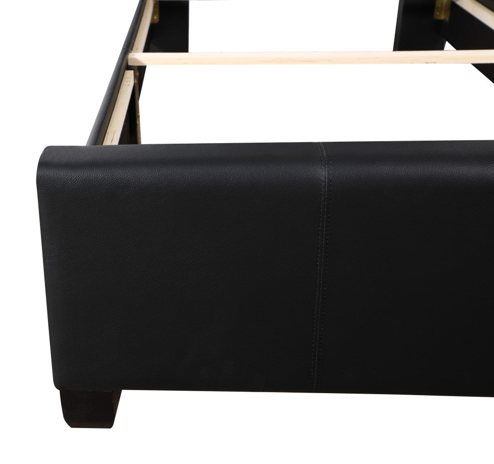 Bed, Black, Twin