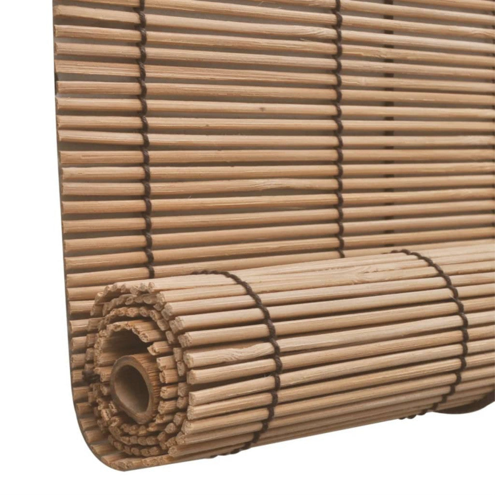 Brown Bamboo Roller Blinds 47.2"x86.6"