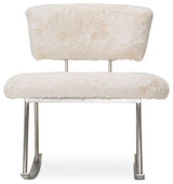 Pebble Beach Rocker Chair, Powder and Brushed Silver
