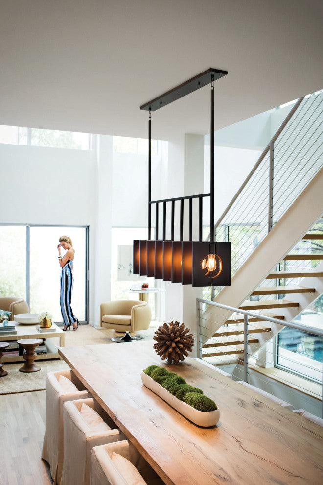 Hinkley Ludlow Small Eight Light Linear, Brushed Graphite