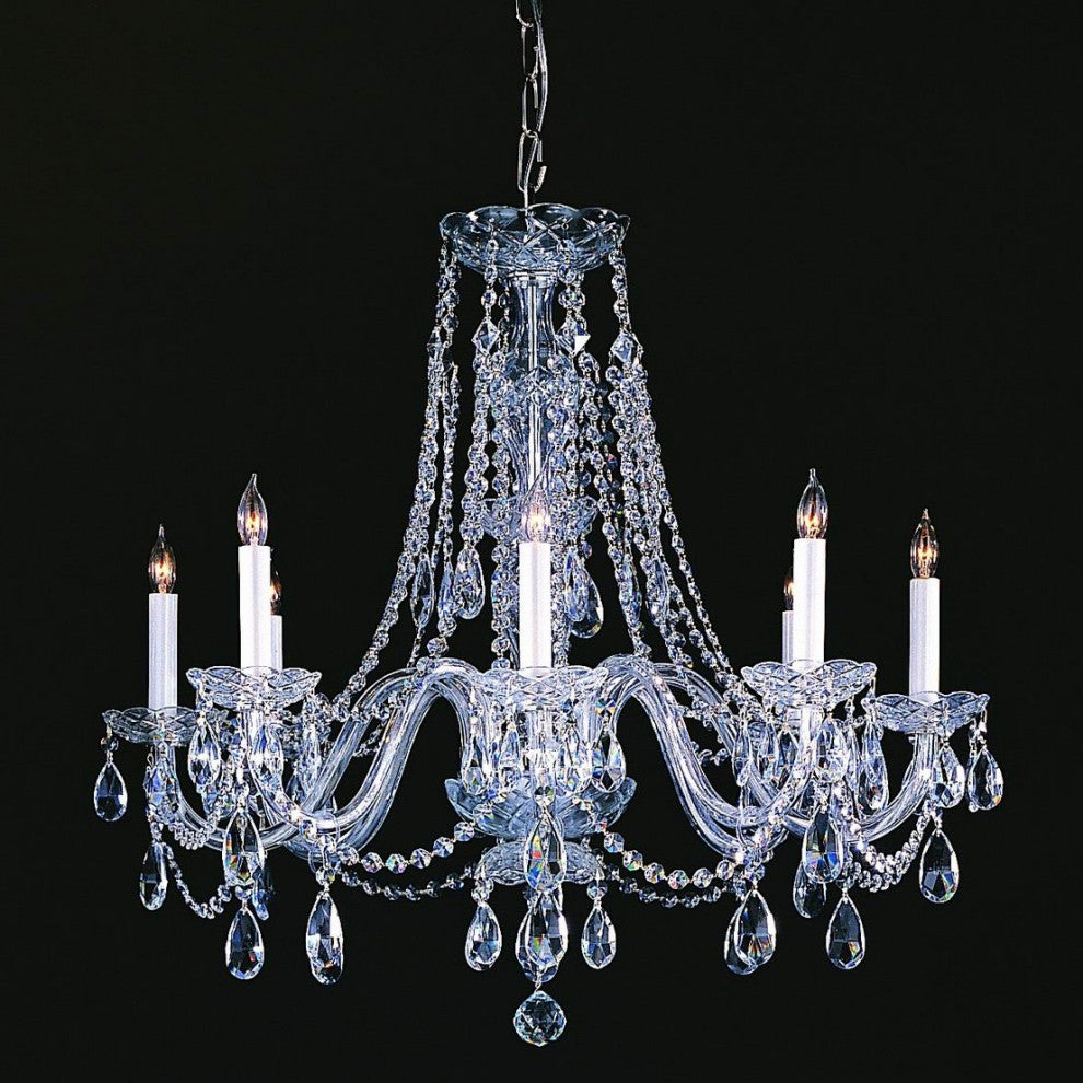 Crystorama Lighting Group 1138-CL-MWP Traditional Crystal 8 Light - Polished