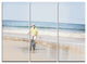 "Smiling Senior Man Riding Bike" Metal Wall Art, 3 Panels, 36"x28"