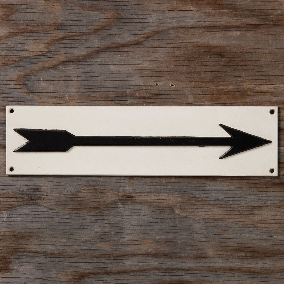 Cast Iron Sign, Arrow, Long