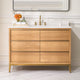 Nolan Freestanding Bathroom Vanity with Quartz Top, Light Oak, 48"