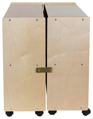 RRI Goods Wooden Folding Bookcase With Casters