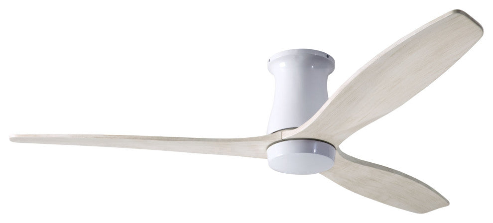 Modern Fan Company Arbor Flush Mount 54" DC Ceiling Fan, Gloss White Motor, Whit