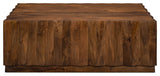 Denali Rectangle Cocktail Coffee Table Block Solid Wood