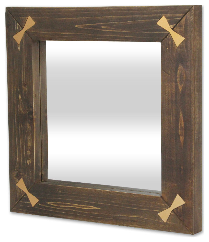 Beloitte Square Wood Accent Mirror