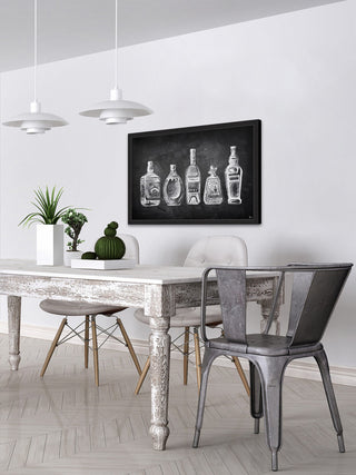 "Cinco Amigos" Framed Painting Print, 18"x12"