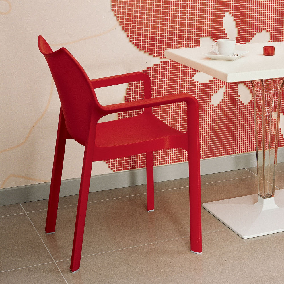 Compamia Diva Outdoor Dining Armchair, Set of 2, Red