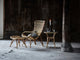 Monet Highback Rattan Lounge Chair and Footstool, Natural