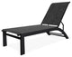 Kendall Sling Stackable Outdoor Chaise Lounge, Augustine Shadow/Black