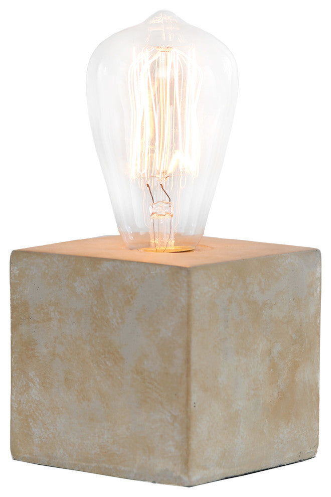 Davy Concrete Base Filament Accent Lamp, Antique Gray, Edison Bulb