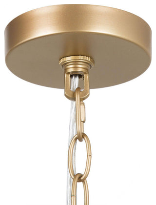 LNC 1-Light Modern Cylinder/Drum Glass Kitchen Pendant Lighting, White & Gold