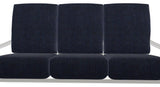 St. Catherine Deep Seat 3-Seat Outdoor Sofa, Indigo/Snow