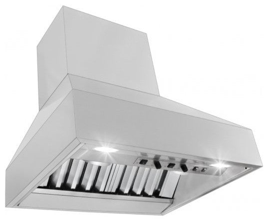 Proline PROV Wall Range Hood w/Chimney & Heat Lamps, 48