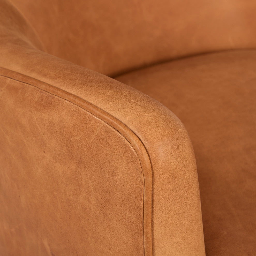 Poly and Bark Aida Lounge Chair, Set of 2, Cognac Tan