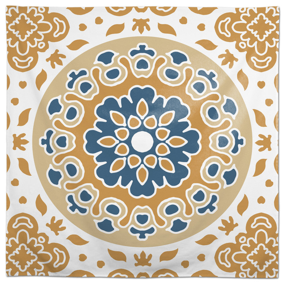 Blue and Yellow Mandala 58x58 Tablecloth