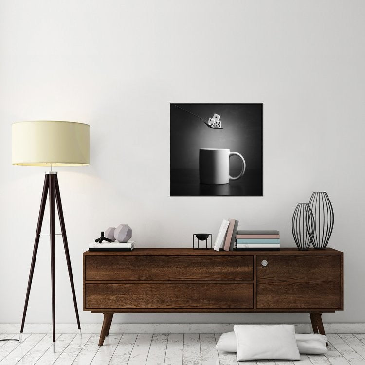 "3 Lumps, Please!" Framed Canvas Giclee by Victoria Ivanova, 31x31"
