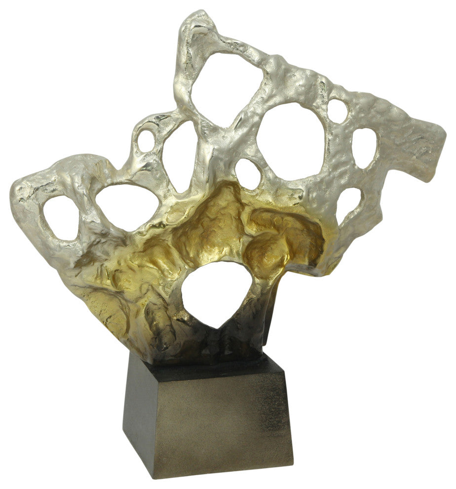 Discontinued Molten Champage Statue - Silver