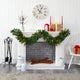 6' Mixed Pine and Pinecone Artificial Garland With 35 Clear LED Lights