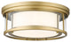 Zlite 426F16-OBR 3-Light Flush Mount, Clear Outside/Matte Opal Inside