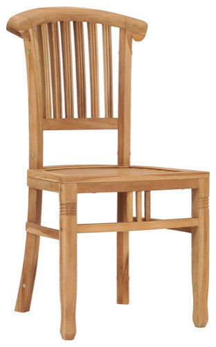 vidaXL Solid Teak Wood Patio Dining Set 3 Piece Wooden Table Chair Seating