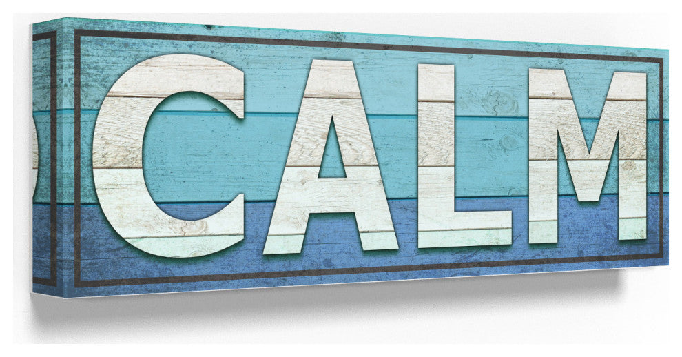 "Gypsy Sea Blue Calm" by Lightboxjournal, Canvas Art, 16"x47"