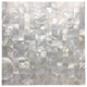 Mother of Pearl Mosica Square Tile, White, Sample