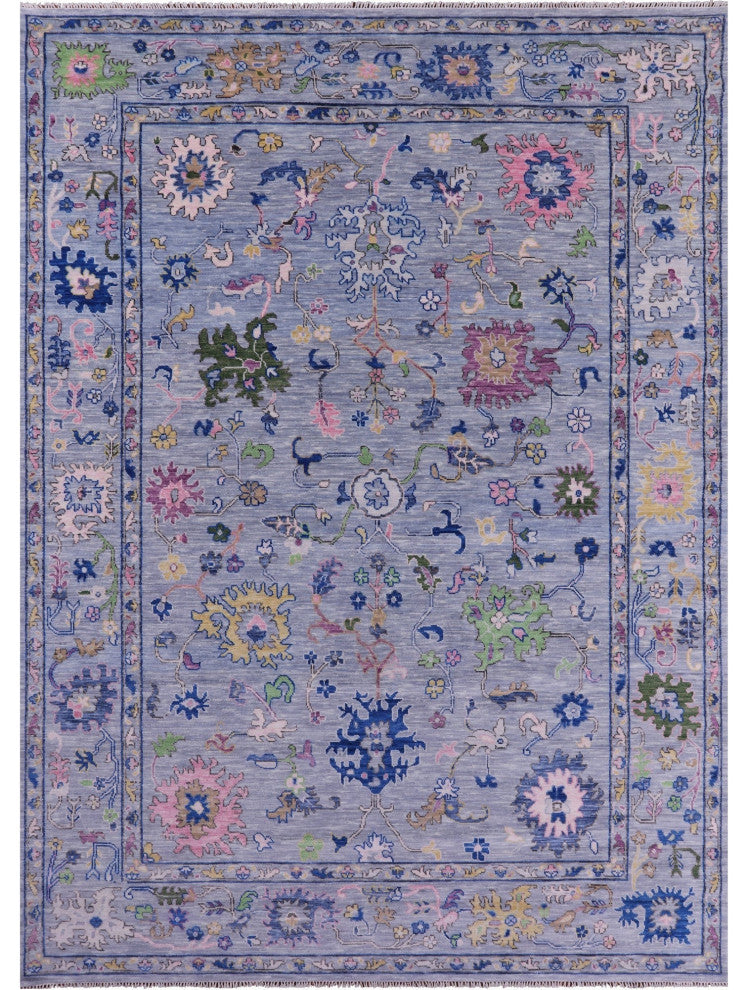 10' 3" X 14' 4" Hand-Knotted Turkish Oushak Wool Rug - Q15950