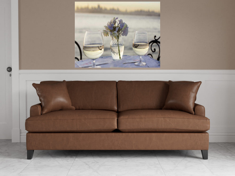 Water Glasses For Two City 4 Giclee Wrap Canvas Wall Art