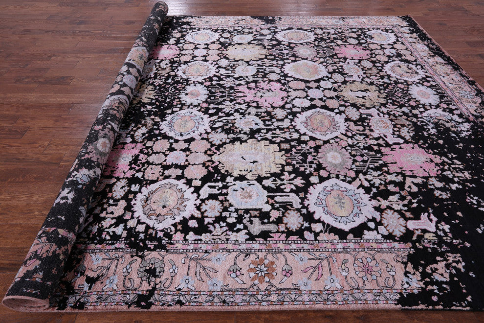 Wool and Silk Persian Handmade Rug 10' 0" X 14' 3" Q7072