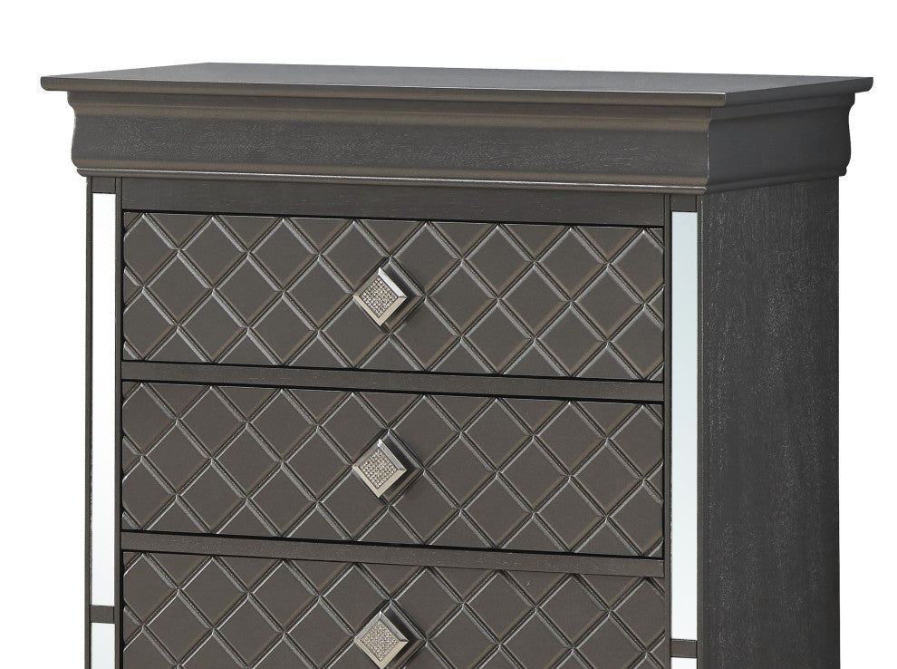 Verona 5-Drawer Chest, Charcoal