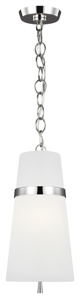 1-Light Small Pendant, Polished Nickel