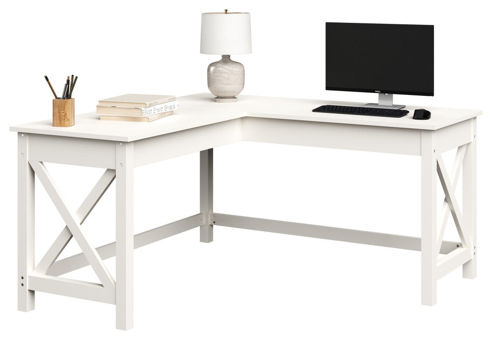Computer Desk L-Shaped, White