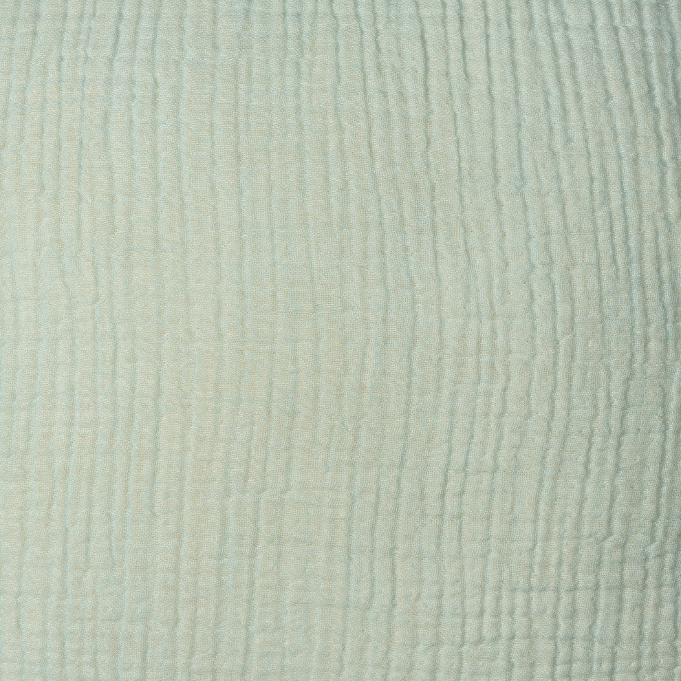 Cream/ Beige Solid Fringed Organic Turkish Cotton Throw Pillow, Green
