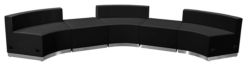 Hercules Alon Series Black Leather Reception Configuration, 5 Pieces