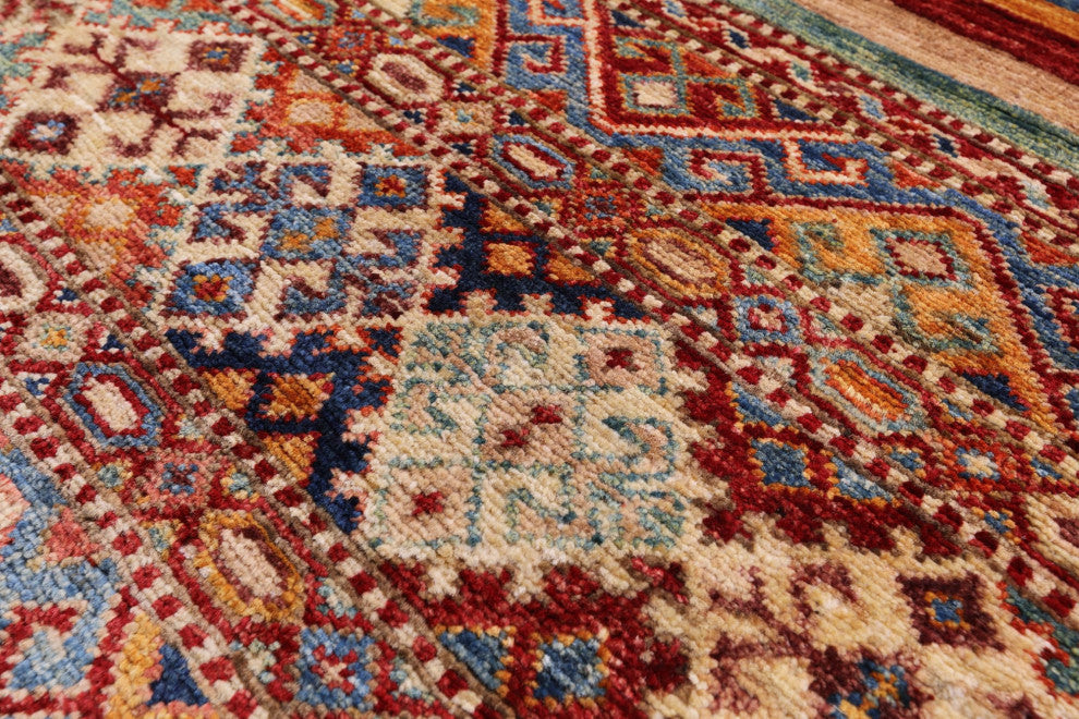 4' 10" X 6' 8" Khorjin Super Kazak Handmade Rug - Q12611