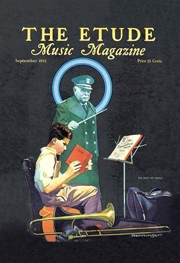 The Etude: September 1932- Gallery Wrapped Canvas Art 28" x 42"