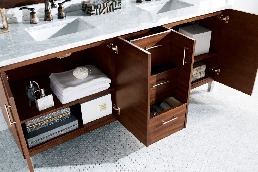 James Martin 850-V72-AWT-3CAR Metropolitan 72" Double Vanity  w/ Carrara Top