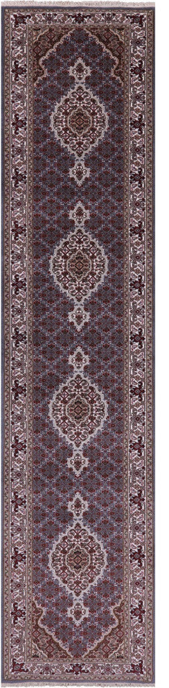 Wool & Silk Persian Tabriz Handmade Runner Rug 2' 8" X 12' 4" - Q13032