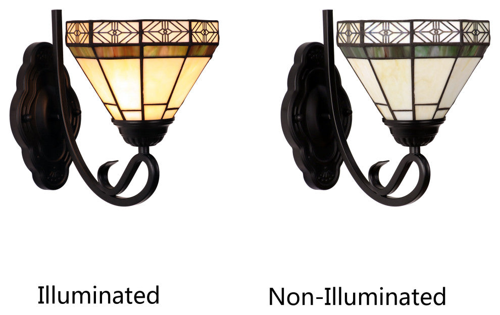 Belle Mission 1- Light Blackish Bronze Wall Sconce 7" Shade