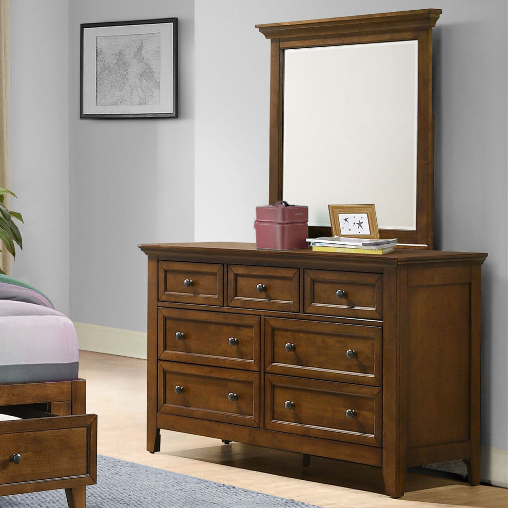 San Mateo Youth 7-Drawer Transitional-Style Dresser, Tuscan