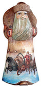 Artistic Wood Carved Forest Horse Ride Santa Claus Sculpture