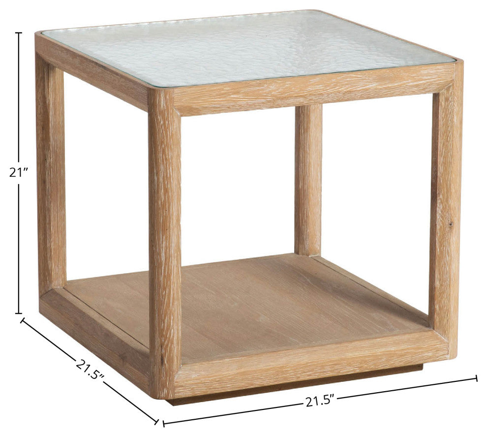 Elevate Solid Oak Side Table, Brushed