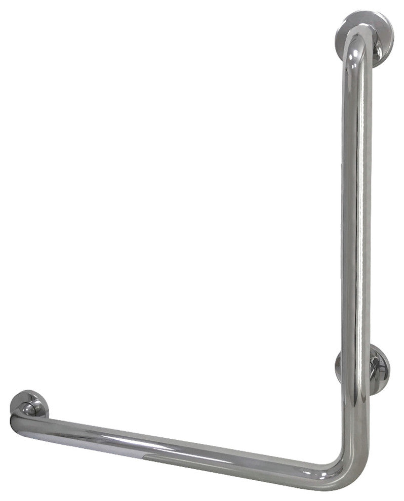 Kingston Brass 24"x 24" L-Shaped Grab Bar - Left Hand, Mirror