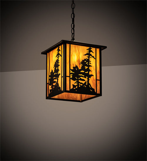 11.5 Square Tall Pines Pendant