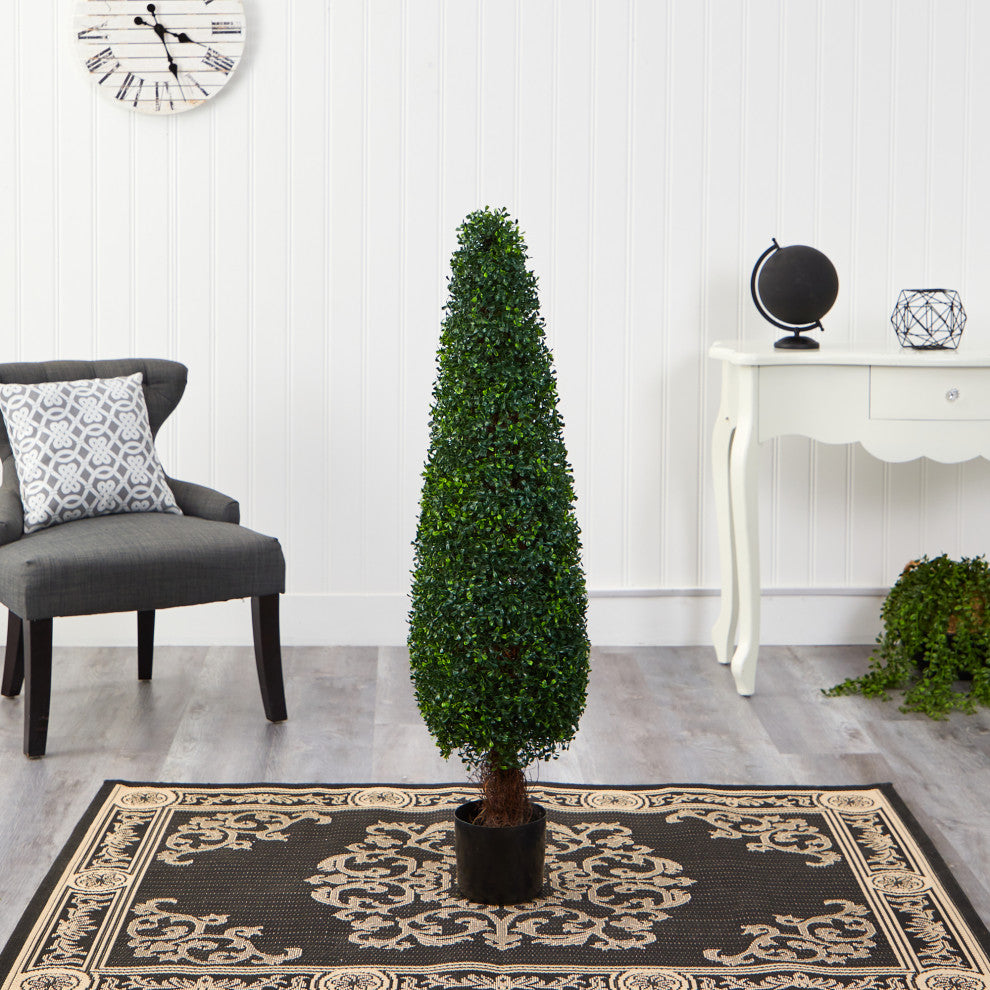 4' Boxwood Topiary Artificial Tree UV Resistant, Indoor/Outdoor