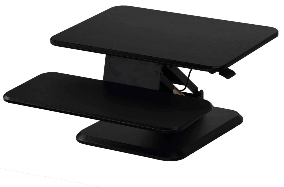 Cortesi Home Orbit Sit to Stand Adjustable Desktop Monitor Stand, Black