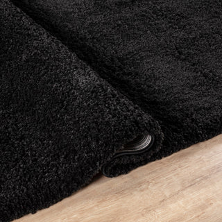 Shag Ivy Black/ Rug, Black, 2'2"x6' Runner